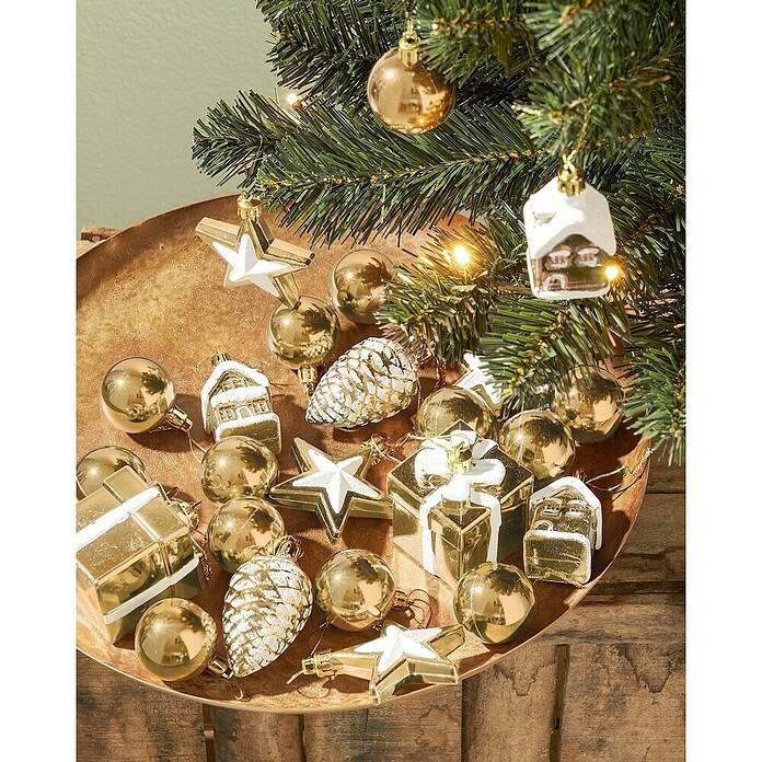 Black Box Trees Kunstkerstboom Joy (Hoogte: 90 cm, Goud, LED-verlichting) | BAUHAUS