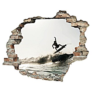 3D-Wandtattoo Surfer (B x H: 60 x 50 cm, Selbstklebefolie)