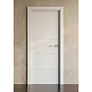 Pack puerta de interior Recife Evo con manilla (82,5 x 203 cm, Izquierda, Blanco, Maciza aligerada)