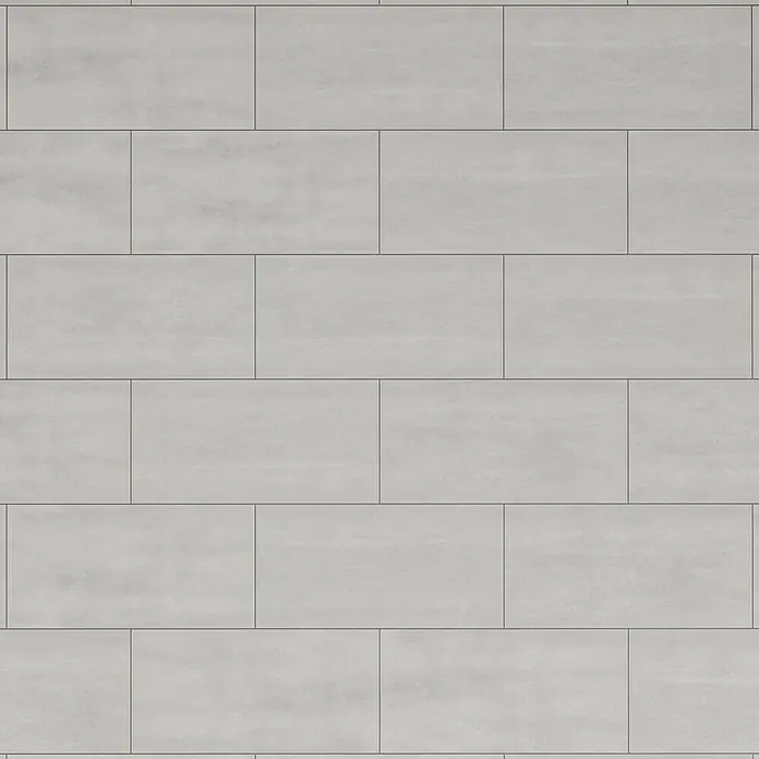 Palazzo Feinsteinzeugfliese Living Stone - 30 x 60 cm, Weiß, Matt - Nahtlose Textur von hellgrauen Ziegeln mit horizontalem Muster für eine moderne Wandgestaltung.