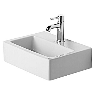 Duravit Vero Waschbecken (45 x 35 cm, Ohne Spezialglasur, Hahnloch: Mitte, Ohne Überlauf, Weiß)