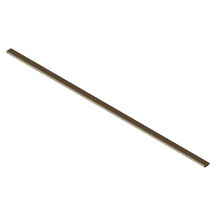 Sockelleistenkanal - 2 m x 50 mm x 20 mm, Buche - Braunes Vierkantrohr aus Metall, ideal für Konstruktionsprojekte. Die robuste Bauweise garantiert Stabilität und lange Lebensdauer.