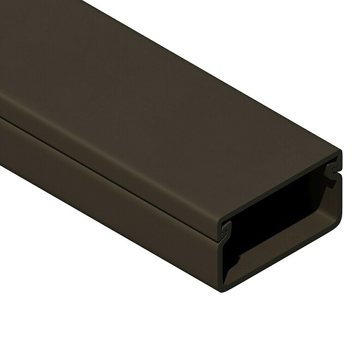 Canaleta para cables (2 m x 30 mm x 15 mm, Marrón)