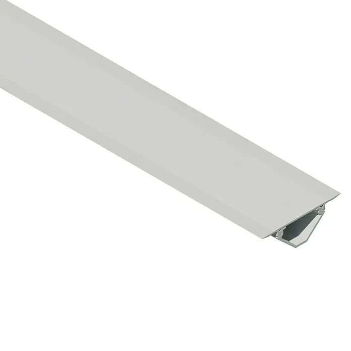 Gewiss Kabelkanal mit Oberteil aus Hart-PVC - 2 m x 50 mm x 30 mm, Weiß - Graues, flaches LED-Profil für Innenräume, geeignet für indirekte Beleuchtung und architektonische Akzente.
