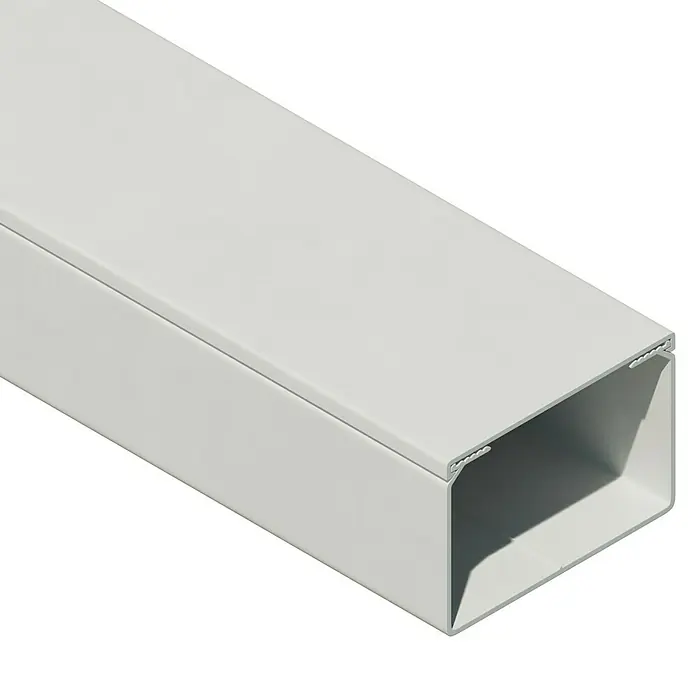 Kabelkanal - L x B x H: 2 m x 60 mm x 40 mm, Weiß - Weiße Kabelkanal-Abdeckung zur Kabelführung & zum Schutz vor Beschädigungen. Ideal für Büros & Wohnräume.