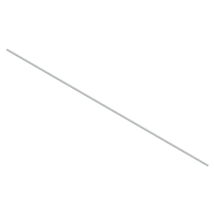 Globo Profil - 1,52 m x 10 mm, Transparent - Ein graues Lineal liegt schräg auf einem schwarzen Hintergrund und ist ein unverzichtbares Werkzeug zum Messen und Zeichnen von Linien.