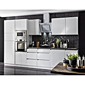 Respekta Premium Küchenzeile GLRP345HWWGKE (Breite: 345 cm, Mit Elektrogeräten, Weiß Hochglanz)