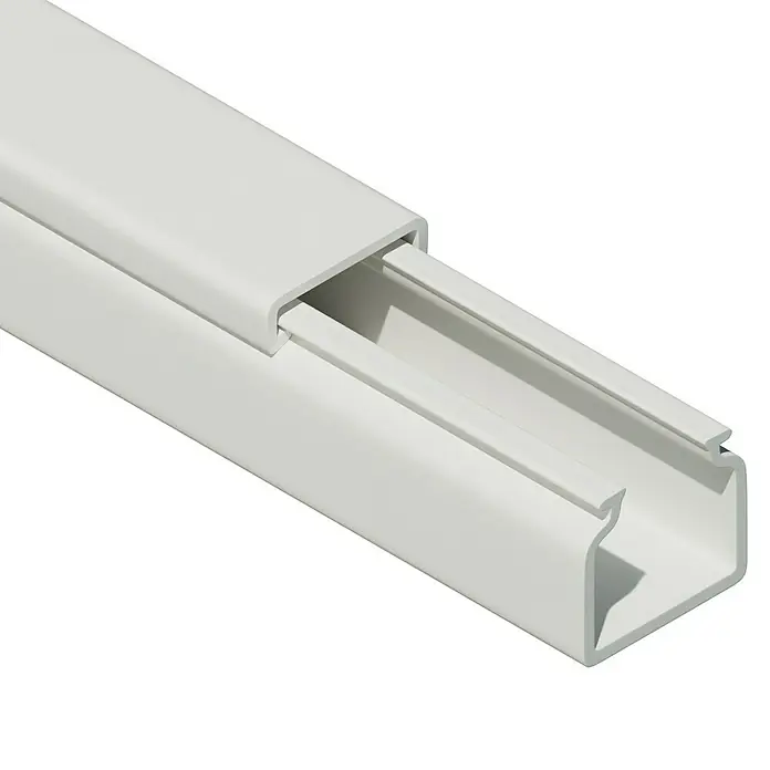 Kabelkanal - L x B x H: 2 m x 15 mm x 15 mm, Weiß - Weißer Kabelkanal mit Deckel für die ordentliche Kabelführung. Ideal für Büro oder Zuhause.