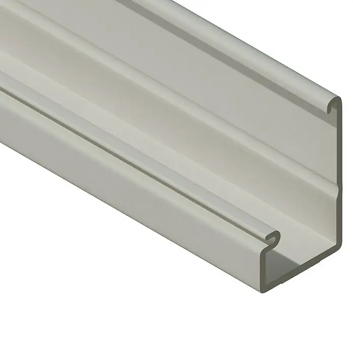 Mini-Kabelkanal - Weiß, 2 m x 15 mm x 10 mm - Nahaufnahme einer weißen Kabelrinne, die ein einfaches und sauberes Kabelmanagement ermöglicht. Ideal für Büro und Heim.