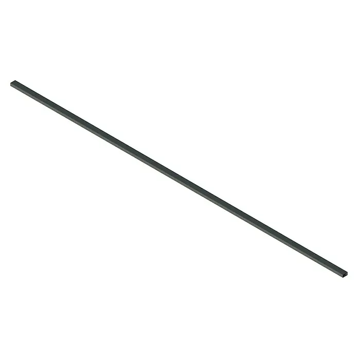 Kabelkanal - L x B x H: 2 m x 30 mm x 15 mm, Silber - Eine lange, dunkle Sechskantstange, diagonal im Bild platziert, mit subtilen Lichtreflexionen auf der Oberfläche.