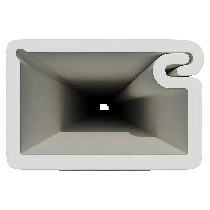 Mini-Kabelkanal - Weiß, 2 m x 15 mm x 10 mm - Eine Innenansicht eines minimalistischen, rechteckigen Betonpflanzgefäßes, das einen modernen Touch verleiht und für Innenräume geeignet ist.