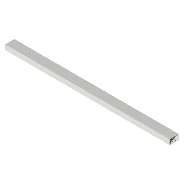 Kabelkanal - L x B x H: 2 m x 110 mm x 60 mm, Weiß - Lange, rechteckige LED-Aluminiumprofilleuchte in Silber. Ideal für moderne Innenräume und energiesparende Beleuchtungslösungen.