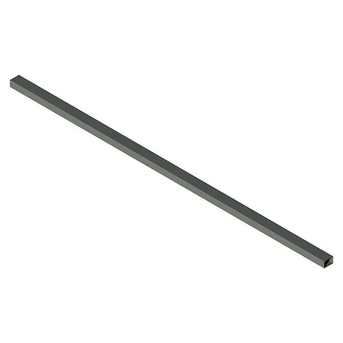 Kabelkanal - L x B x H: 2 m x 60 mm x 40 mm, Grau - Langer, rechteckiger Hohlstab in Graustufen, perspektivisch dargestellt, ideal für Konstruktionen und Rahmenbau. Das Metallprofil bietet Stabilität und Leichtigkeit.