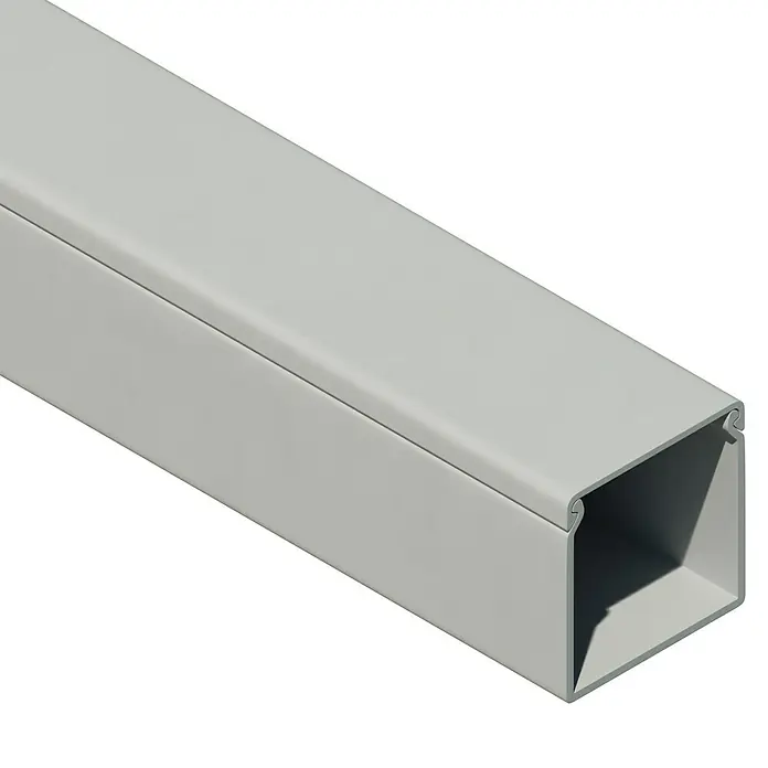 OBO Kabelkanal - 2 m x 30 mm x 30 mm, Lichtgrau - Graue Kabelkanal-Abdeckung aus Kunststoff, die Kabel ordentlich verdeckt und vor Beschädigungen schützt. Für eine saubere und organisierte Kabelinstallation.