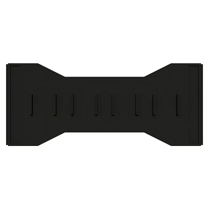 Kabelkanal - L x B x H: 2 m x 150 mm x 60 mm, Weiß - Schwarze Gummimatte für den industriellen Gebrauch mit rutschfester Oberfläche und erhöhten Rillen für sicheren Halt. Robust und langlebig.