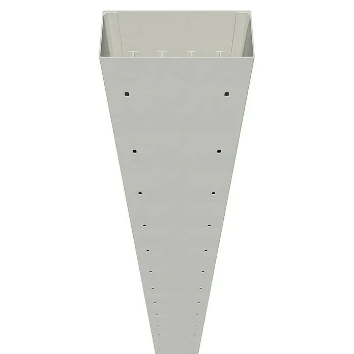 Kabelkanal - L x B x H: 2 m x 150 mm x 60 mm, Weiß - Ein rechteckiger, grauer Kabelkanal mit mehreren kleinen Löchern zur einfachen Kabelführung. Ideal für ordentliche Installationen.