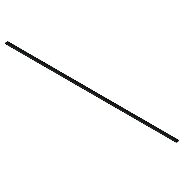 Kabelkanal - L x B x H: 2 m x 30 mm x 15 mm, Schwarz - Schwarzer Stab auf dunklem Hintergrund. Er ist länglich, schmal und verläuft diagonal durch das Bild, wodurch seine Textur betont wird.