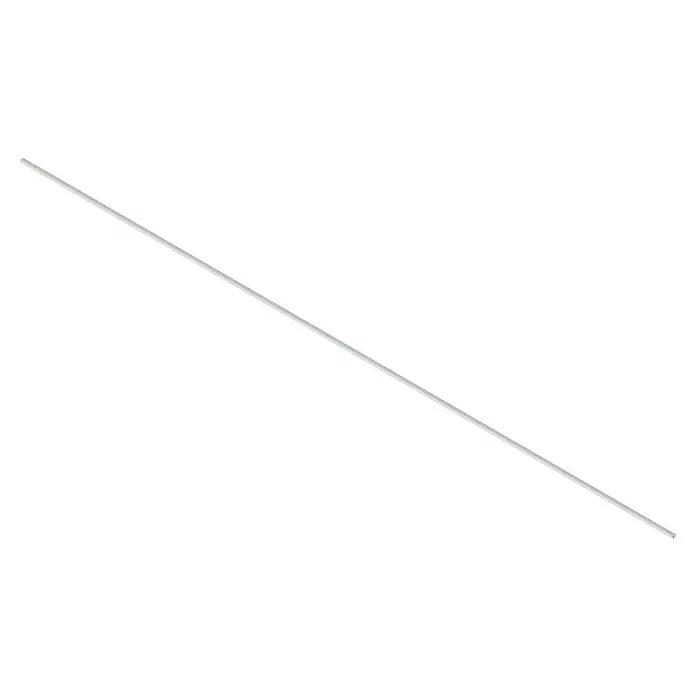Mini-Kabelkanal2 m x 12 mm x 7 mm, Weiß, Mit Schaumklebeband 6mm - Abbildung einer geraden, hellgrauen Stange. Sie erstreckt sich diagonal über den dunklen Hintergrund und ist mit kleinen Noppen überzogen.
