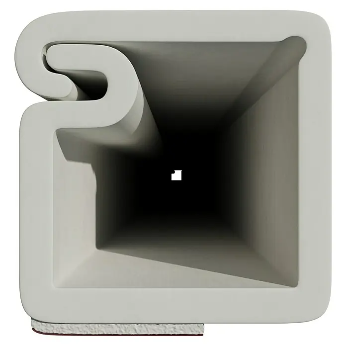 Mini-Kabelkanal - 2 m x 10 mm x 10 mm, Weiß, Mit Schaumklebeband 6mm - Einzigartiger, quadratischer Pflanzentopf mit außergewöhnlichem Design und tiefem Innenraum für stilvolle Pflanzenarrangements.
