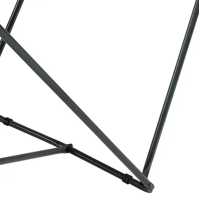 Holztapeziertisch - 295,5 x 58 x 75 cm, Holz - Detailaufnahme der Metallkonstruktion eines Produkts, das ein stabiles, modernes Design mit klaren Linien und robusten Verbindungen zeigt.