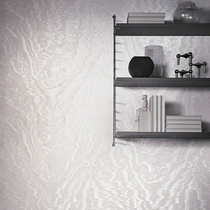 Marburg Eclectic Vliestapete Moiré (Rosé-Beige, Metalloptik, 10,05 x 0,7 m) | BAUHAUS
