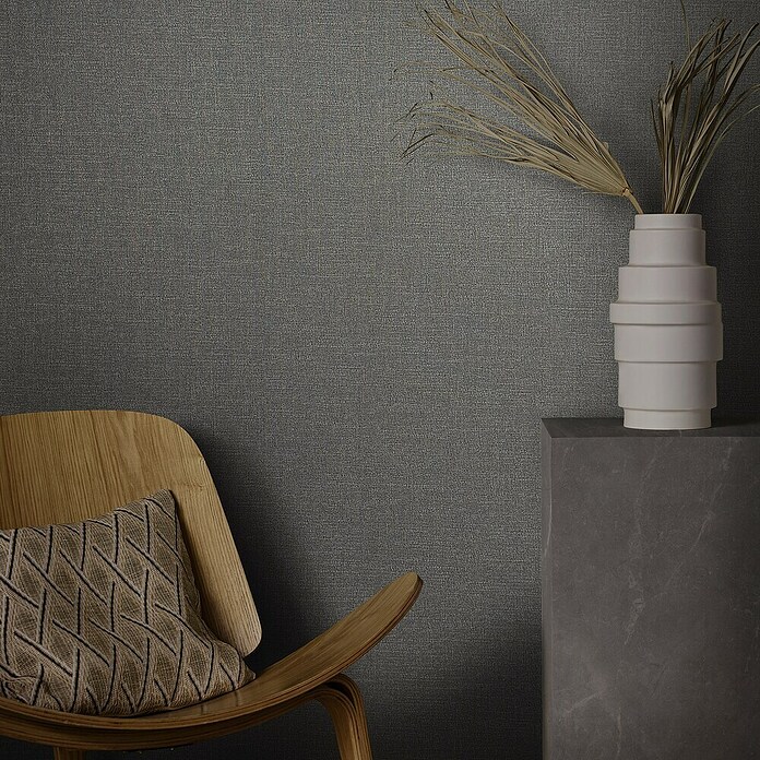 Marburg Eclectic Vliestapete (Anthrazit-Kupfer, Uni, 10,05 x 0,7 m) | BAUHAUS
