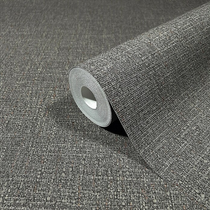 Marburg Eclectic Vliestapete (Anthrazit-Kupfer, Uni, 10,05 x 0,7 m) | BAUHAUS
