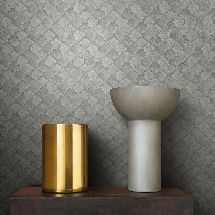 Marburg Eclectic Vliestapete Pentagonmuster (Weißbeige, Grafisch, 10,05 x 0,7 m) | BAUHAUS
