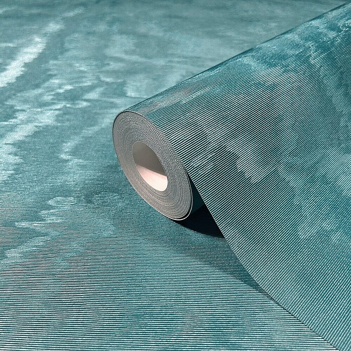 Marburg Eclectic Vliestapete Moiré (Blau, Metalloptik, 10,05 x 0,7 m) | BAUHAUS