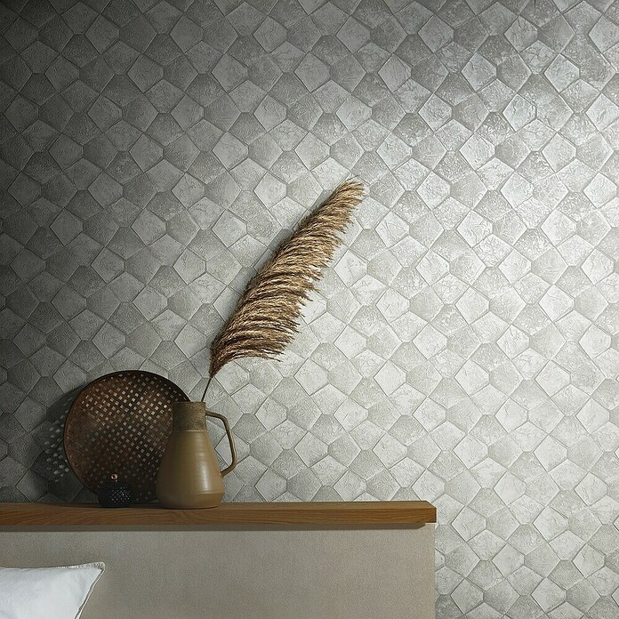 Marburg Eclectic Vliestapete Pentagonmuster (Weißbeige, Grafisch, 10,05 x 0,7 m) | BAUHAUS