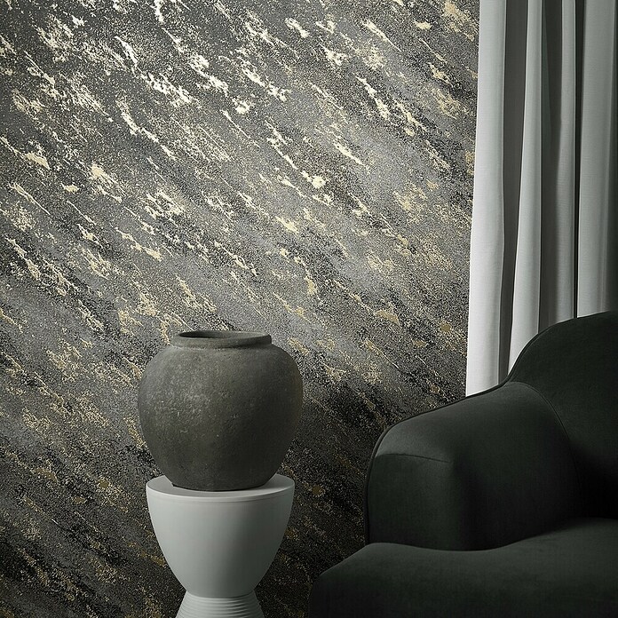 Marburg Eclectic Vliestapete Marmoroptik (Braun-Gold, Steinoptik, 10,05 x 0,7 m) | BAUHAUS
