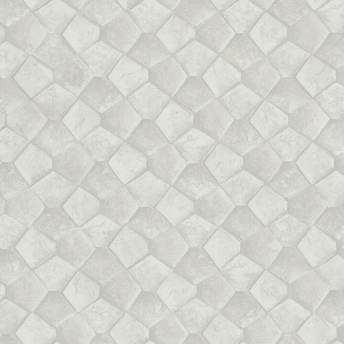 Marburg Eclectic Vliestapete Pentagonmuster (Weißbeige, Grafisch, 10,05 x 0,7 m) | BAUHAUS