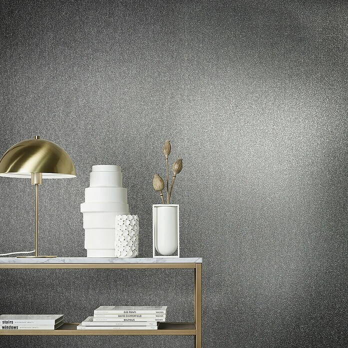 Marburg Eclectic Vliestapete (Anthrazit, Metalloptik, 10,05 x 0,7 m) | BAUHAUS