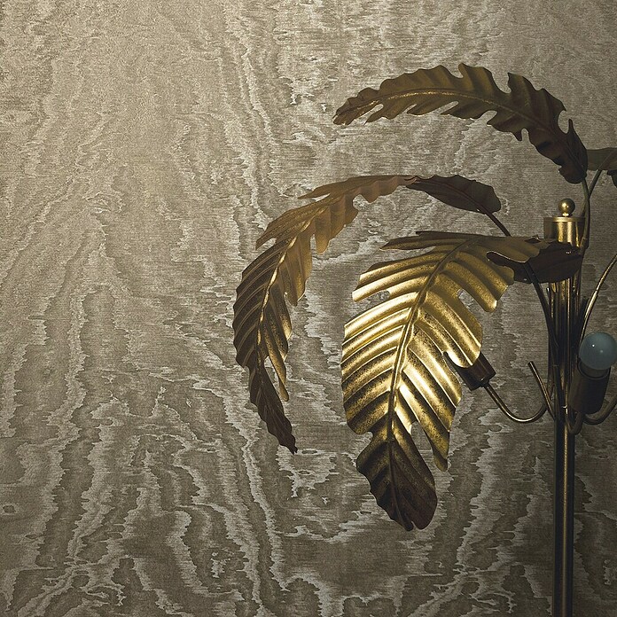 Marburg Eclectic Vliestapete Moiré (Gold, Metalloptik, 10,05 x 0,7 m) | BAUHAUS