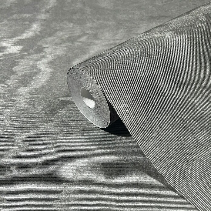 Marburg Eclectic Vliestapete Moiré (Anthrazit, Metalloptik, 10,05 x 0,7 m) | BAUHAUS