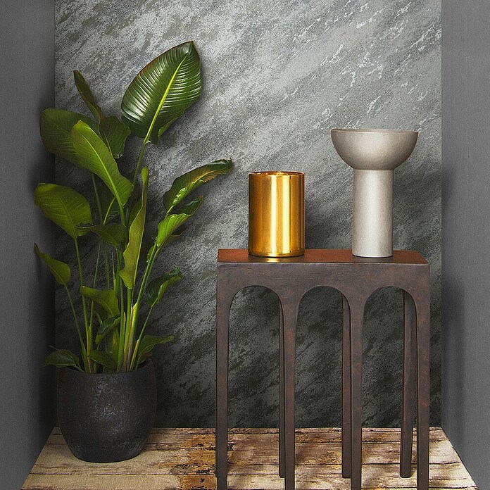 Marburg Eclectic Vliestapete Marmoroptik (Graugold, Steinoptik, 10,05 x 0,7 m) | BAUHAUS