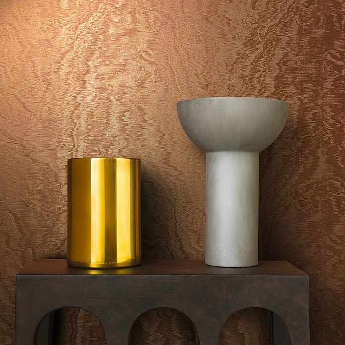 Marburg Eclectic Vliestapete Moiré (Kupfer, Metalloptik, 10,05 x 0,7 m) | BAUHAUS