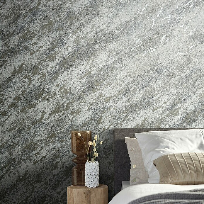 Marburg Eclectic Vliestapete Marmoroptik (Graugold, Steinoptik, 10,05 x 0,7 m) | BAUHAUS