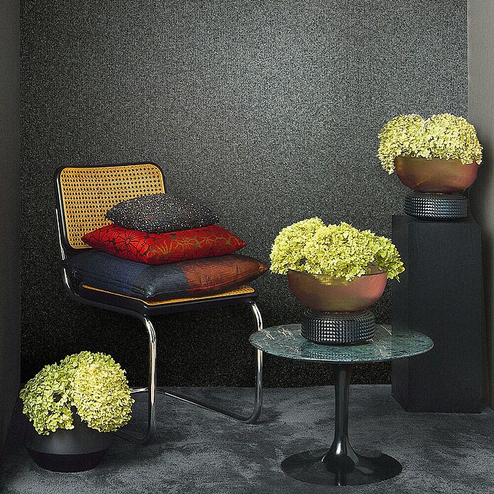 Marburg Eclectic Vliestapete (Anthrazit, Uni, 10,05 x 0,7 m) | BAUHAUS