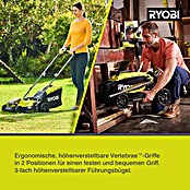 Ryobi ONE+ Akku-Rasenmäher (18 V, Li-Ionen, 4 Ah, 1 Akku, Schnittbreite: 33 mm)