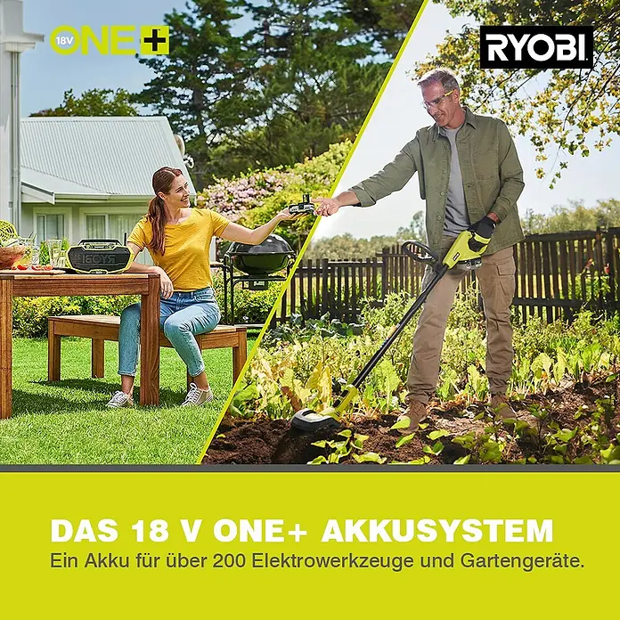Ryobi ONE+ Akku-Bodenhacke RY18CVA-0 - Ohne Akku, Li-Ionen, 18 V - Ryobi 18V ONE+ Akkusystem für über 200 Elektrowerkzeuge und Gartengeräte – ein Akku für alle!