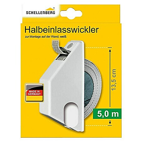 Schellenberg Halbeinlasswickler Mini (110 x 28 x 152 mm, Geeignet für: Rollladen-Mini-Systeme)