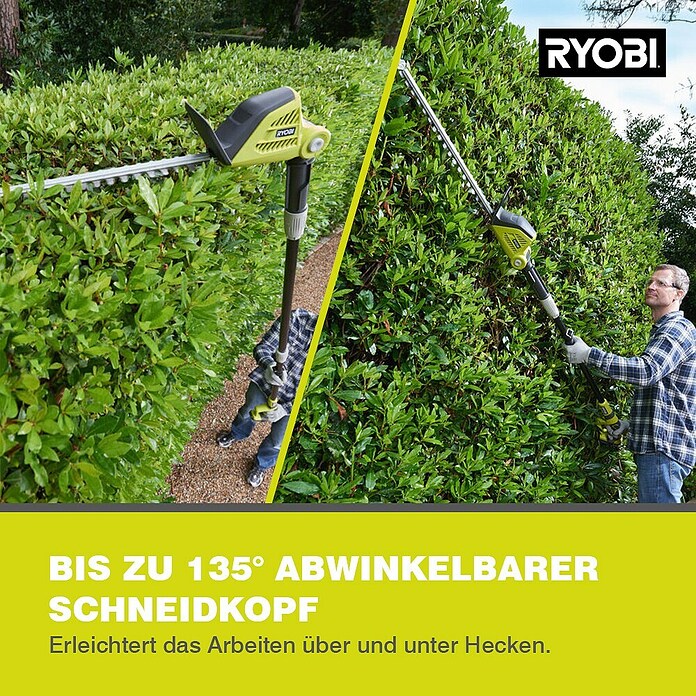 Ryobi ONE+ Akku-Heckenschere OPT1845 (18 V, Li-Ionen, Ohne Akku, Schnittlänge: 40 cm)