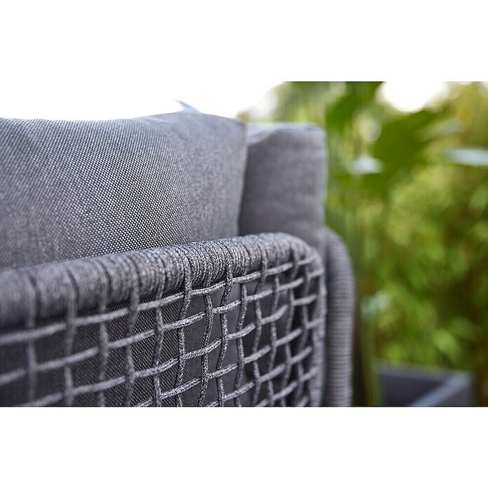 Sunfun Solo Rope Loungemöbel-Set Rope (3 -tlg., Aluminium, Olefin, Night-Grey) | BAUHAUS