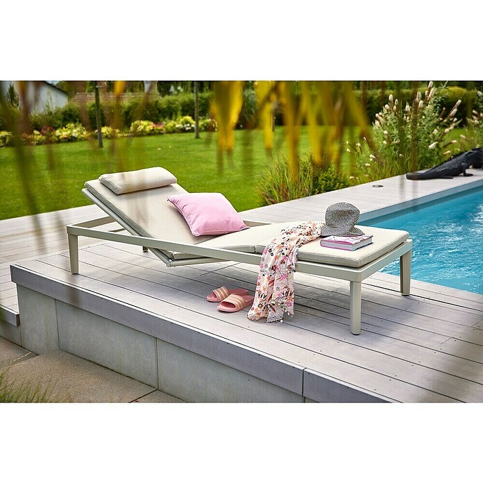 Sunfun Solo Ležaljka za plažu Ergo  (D x Š x V: 200 x 67,5 x 32 cm, Aluminij, S podesivim naslonom za leđa) | BAUHAUS