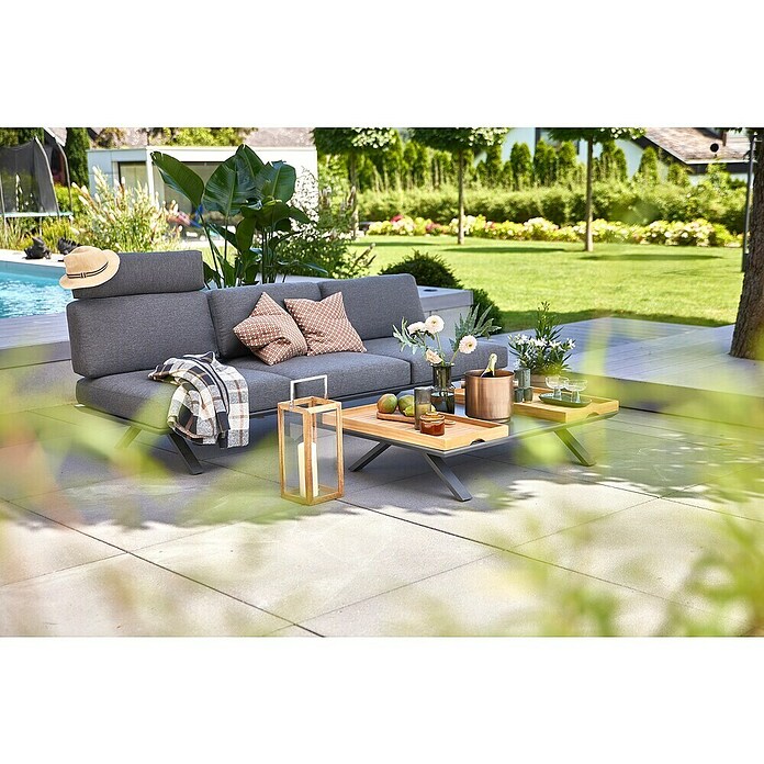Sunfun Podpora za glavo  (Do x Š x V: 72 x 48,5 x 13,5 cm, Aluminij, Siva) | 8303 - Loungeset | ICAE - Sommermöbel Loungemöbel | ICA - Sommermöbel | IC - Freizeit im Garten | I - Stadtgarten | BAUHAUS