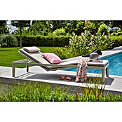 Sunfun Solo Gartenliege Ergo (L x B x H: 200 x 67,5 x 32 cm, Aluminium, Light-Greige, Rückenlehne verstellbar) | BAUHAUS