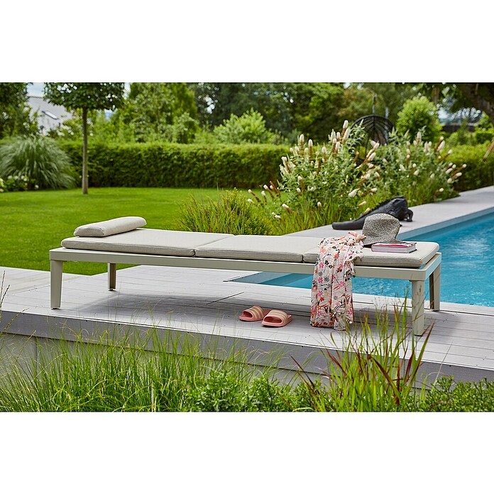 Sunfun Solo Ležaljka za plažu Ergo  (D x Š x V: 200 x 67,5 x 32 cm, Aluminij, S podesivim naslonom za leđa) | BAUHAUS