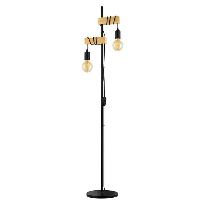 Eglo Townshend Lámpara de pie (2 x 10 W, Negro, Altura: 166,5 cm)