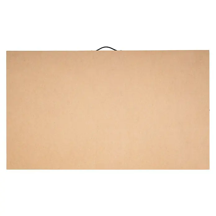 Holztapeziertisch - 295,5 x 58 x 75 cm, Holz - Brauner Karton mit Griff, ideal für den Transport von Dokumenten und Kunstwerken. Robuster Schutz für Ihre wichtigen Papiere.